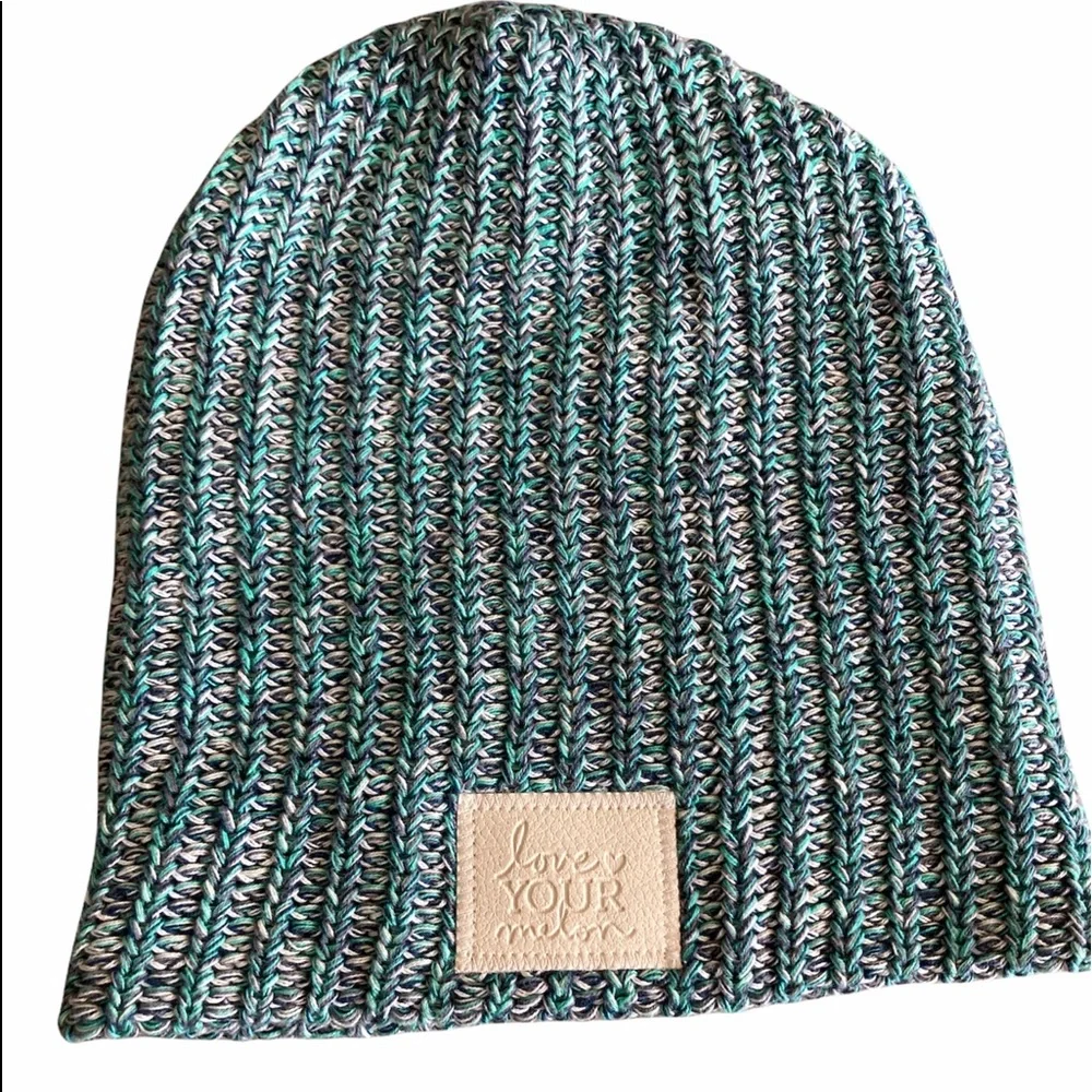Love Your Melon Beanie Hat Sock Hat Outdoor Outerwear Green Variegated Unisex